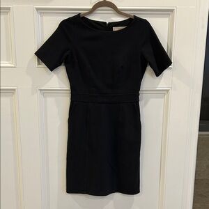 Loft short sleeve black dress